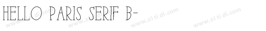 Hello Paris Serif B字体转换